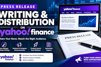 do press release writing and press release distribution on yahoo finance