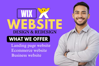 design and redesign wix landing page website as wix website designer