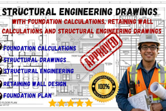 foundation calculations, retaining wall calculations and structural engineering