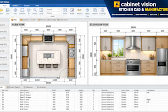 cabinet vision kitchen manufactuing cad,site measurement updates shop drawings
