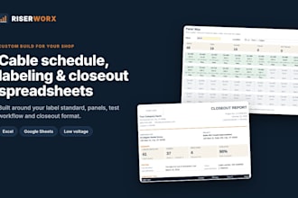 build a custom cable schedule, labeling and closeout spreadsheet