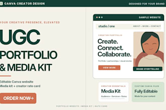 design a canva ugc portfolio website and influencer media kit