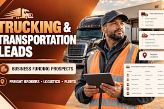 generate trucking funding leads for freight broker and logistics leads in USA