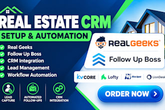 setup real geeks follow up boss real estate crm automation api integration