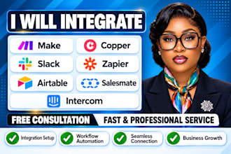 integrate make copper slack zapier airtable salesmate intercom