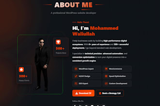 develope professional portfolio website