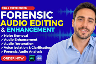 do forensic audio editing cut, cleanup, enhance, repair, remove noise, and echo