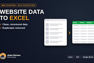 scrape and clean business data from websites and directories into excel