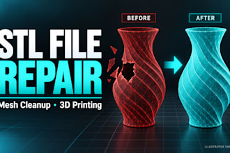 repair stl files and fix mesh errors for 3d printing