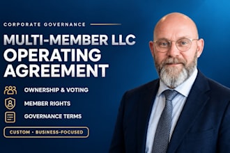 draft a premium custom operating agreement for multi member llc