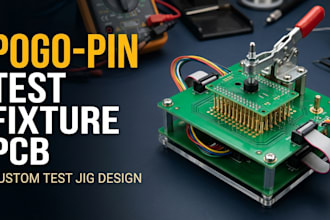 design a pogo pin test fixture pcb custom jig dfm jtag test for electronics