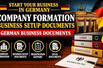 prepare german company formation and business setup documents