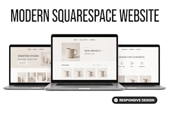 design a modern responsive squarespace website
