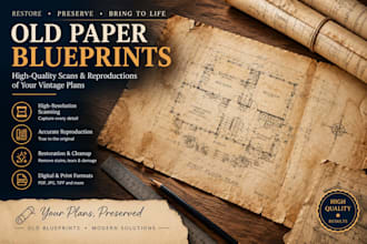 convert old paper blueprints into clean 2d cad files