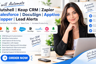 automate nutshell keap crm zapier salesforce docusign apptivo copper lead alerts