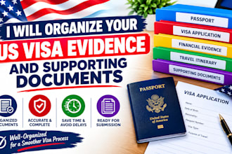 organize your US visa evidence and supporting documents