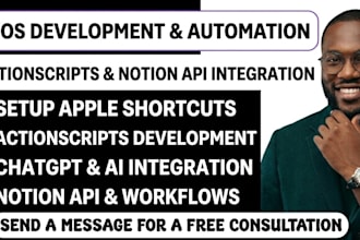 actionscripts ios development apple shortcuts chatgpt notion api integration