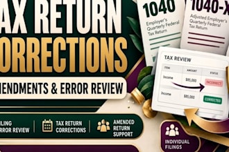 review tax returns and help correct tax filing errors
