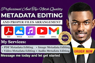 do metadata editing, data fix, data extraction for document, audio, image, video