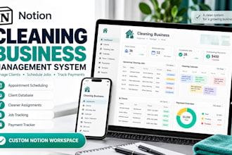 build notion cleaning business scheduling and client tracker