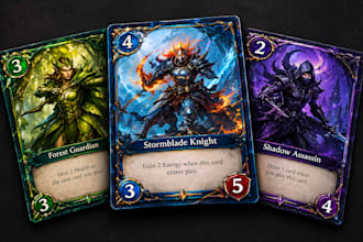 do custom card game design poker card board game card illustration card game art