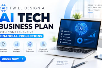 design an  ai tech business plan with comprehensive financial projections