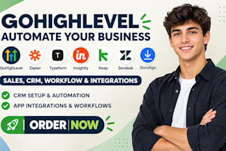 automate gohighlevel, zapier, typeform, insightly, keap, zendesk, docusign