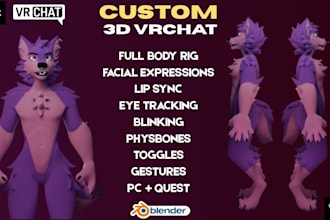 custom vrchat avatar vrc avatar vr chat avatar vr character vr avatar 3d model