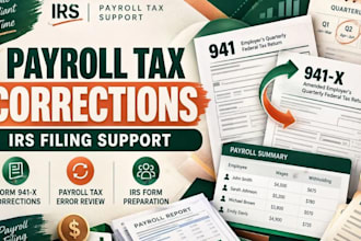 correct payroll tax errors and provide irs filing support