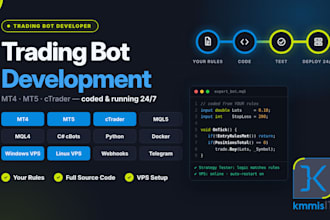 develop algo trading bot expert advisor script and setup on windows or linux vps