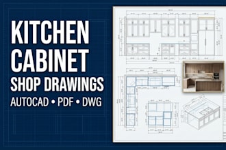 create detailed kitchen cabinet shop drawings in autocad