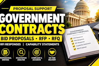 write government contract bid proposals, rfp and rfq responses