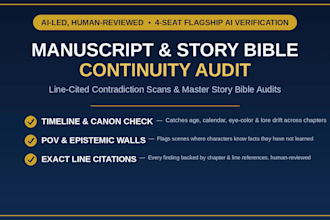 audit your story bible and manuscript for continuity errors