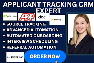 setup applicant tracking software crm ziprecruiter adp workforce monday rippling