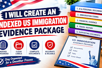 create an indexed US immigration evidence package
