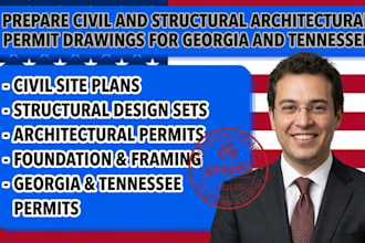 do civil and structural architectural permit drawings for georgia and tennessee