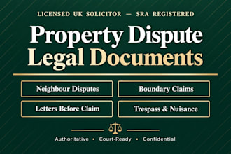 prepare UK trespass nuisance and property damage claim documents