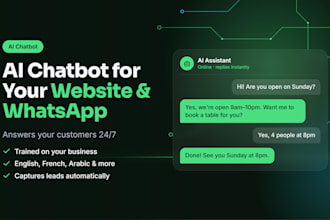 build an ai chatbot for your website and whatsapp