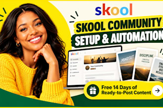 manage skool community setup skool credit repair skool community manager