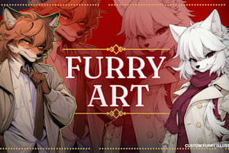draw furry art in anime style