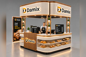 design your 3d exhibition booth and kiosk