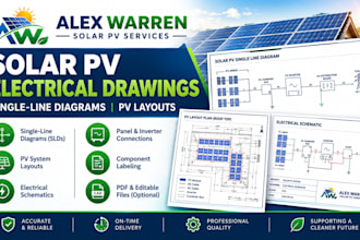 create solar pv single line diagrams and electrical drawings