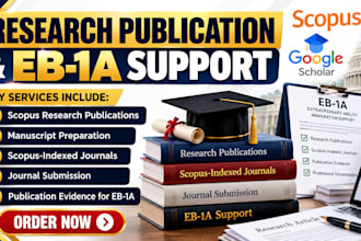 help with eb1a research publications and scopus indexed journal submissions
