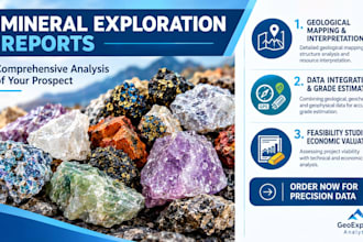write mineral exploration reports and geological data summaries