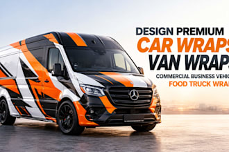 design premium car wraps van wraps commercial business vehicle food truck wraps