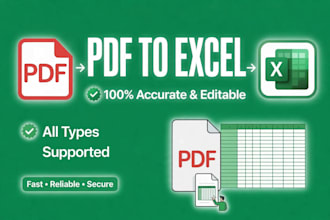 convert PDF to editable excel spreadsheet