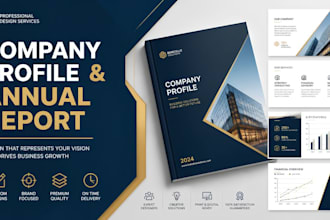 design a professional company profile and annual report