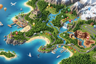 design tourist maps, travel maps and visitor guide maps