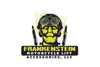make stylized monster appeal bikers logo