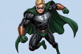 design an original superhero character with a unique costume